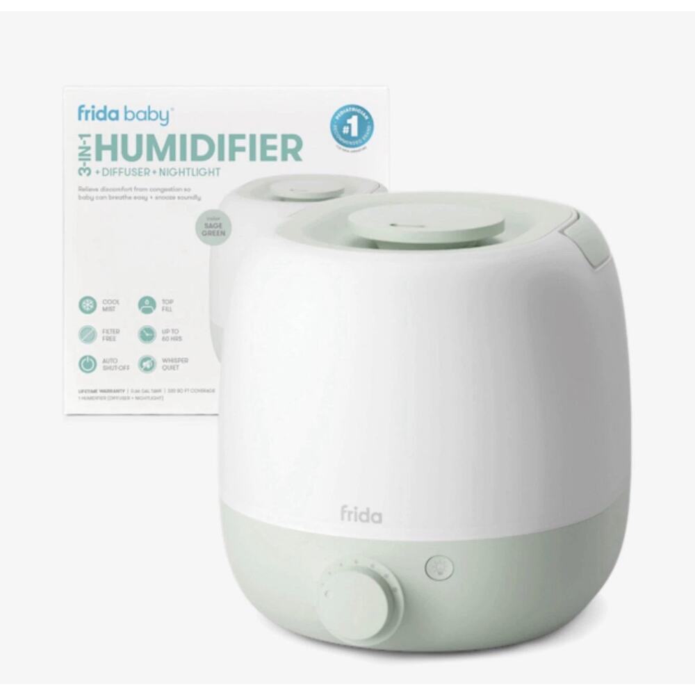 Frida Baby 3-in-1 Cool Mist Humidifier for Large Rooms, Top Fill Humidifier